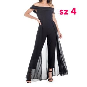 sz 4 - NWT Marina Solid Draped Jumpsuit